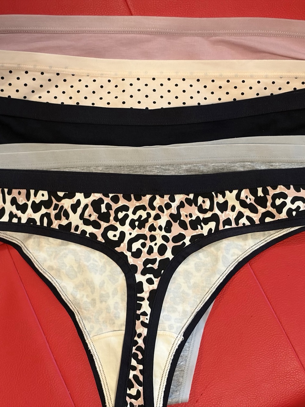 Reveal Thong Underwear Multi-Pack RGW608AC Animal Print Panties in Pink & Black